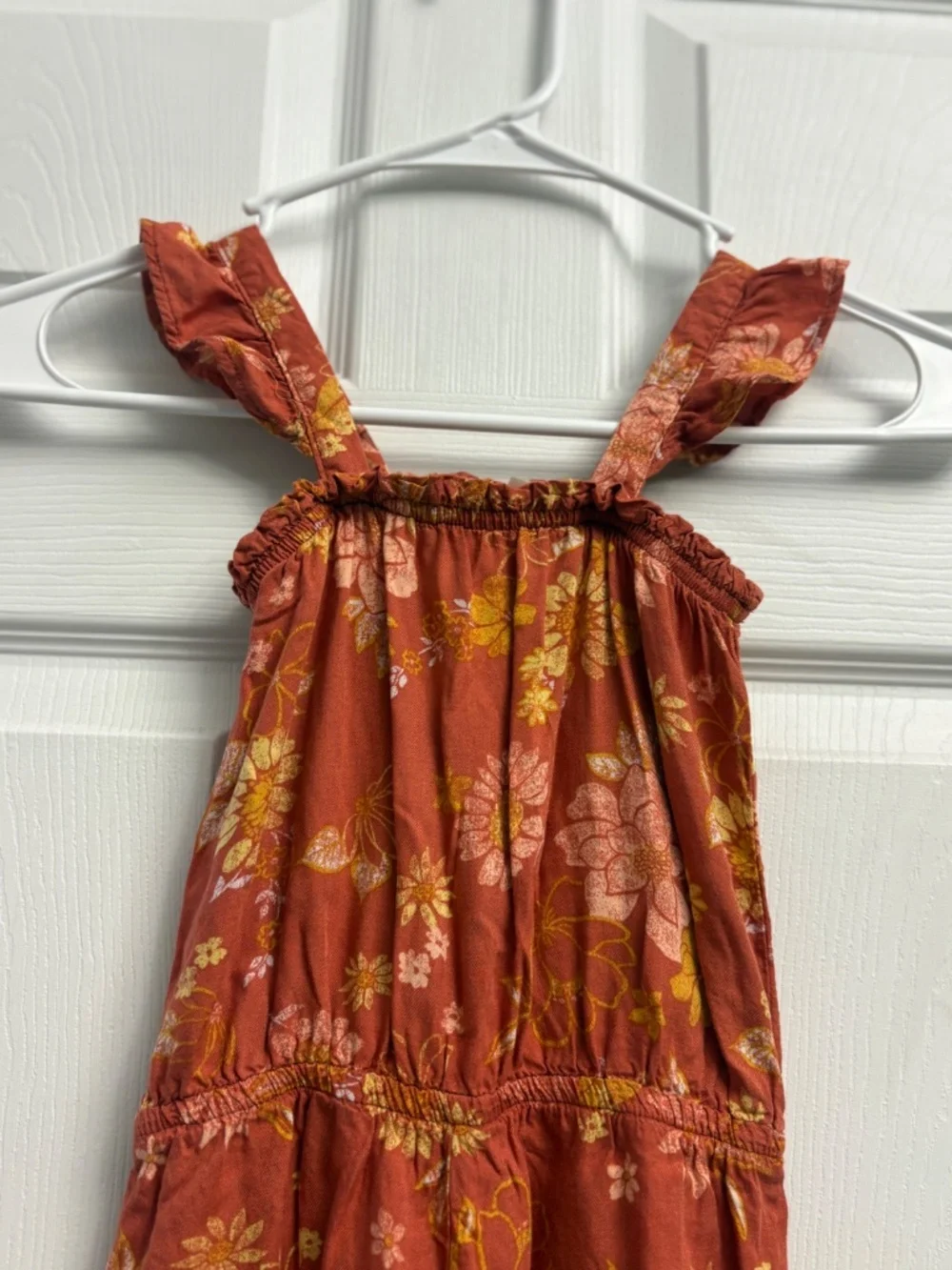 Girls OshKosh Short Sleeve Floral Print Jumpsuit